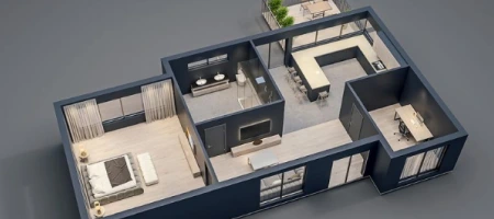 Moderne 3D-Grundriss-Darstellung von Janusberg® – für klare Raumkonzepte, hochwertige Visualisierung und fundierte Immobilienpräsentation.